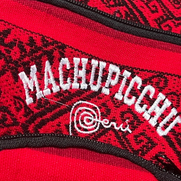 Backpack Machu Picchu Alpaca Lama Handwoven Red - Picture 2 of 12